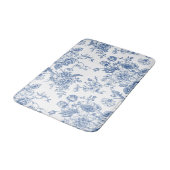 Tapis De Bain Motif de fleurs bleues (Angle)