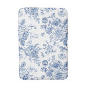 Tapis De Bain Motif de fleurs bleues (Devant (Vertical))