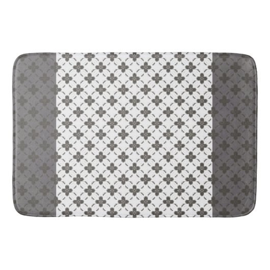 Tapis De Bain Motif de fleurs de bronze rustique (Devant)