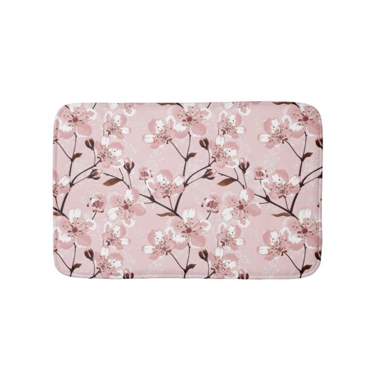 Tapis De Bain Motif de fleurs de fleurs de cerisier (Devant)