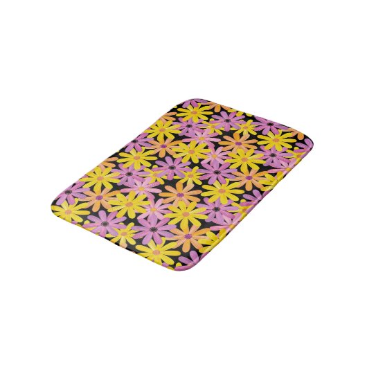 Tapis De Bain Motif de fleurs de Gerbera, arrière - plan (Angle)