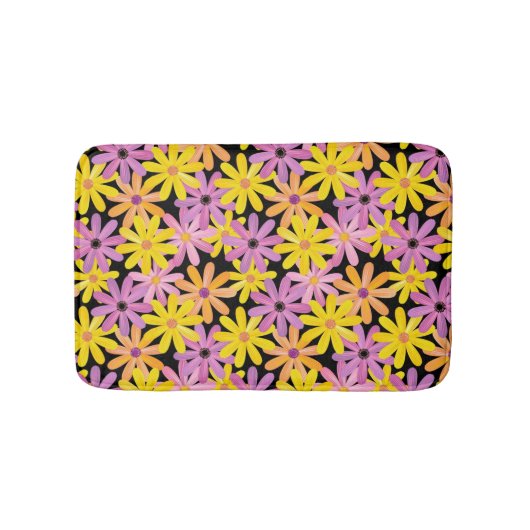 Tapis De Bain Motif de fleurs de Gerbera, arrière - plan (Devant)