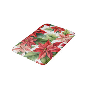 Tapis De Bain Motif de fleurs de Poinsettia