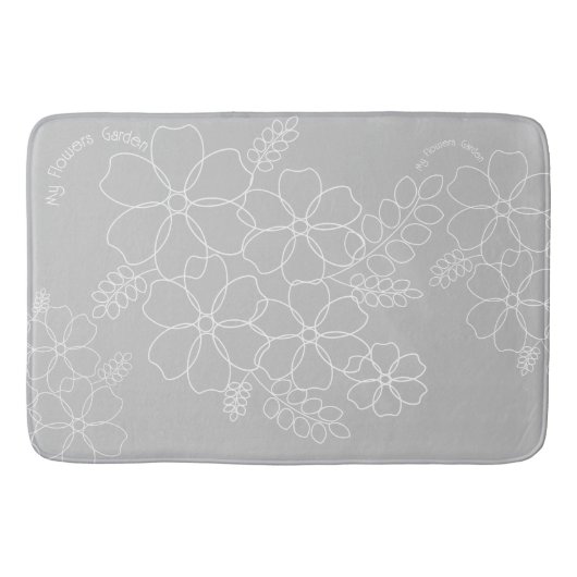 Tapis De Bain Motif de fleurs d'été simple et élégant (Devant)