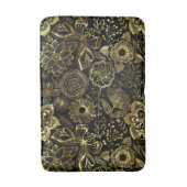 Tapis De Bain Motif de fleurs et papillons d'or (Devant (Vertical))