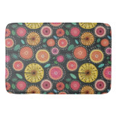 Tapis De Bain Motif de fleurs folkloriques Boho Scandi (Devant)
