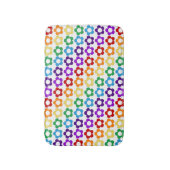 Tapis De Bain Motif de fleurs hippie arc-en-ciel (Devant (Vertical))