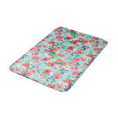 Tapis De Bain Motif de fleurs peint (Angle)