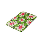 Tapis De Bain Motif de fleurs rose et blanche (Angle)