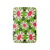 Tapis De Bain Motif de fleurs rose et blanche (Devant (Vertical))