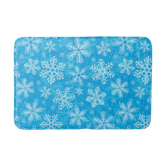 Tapis De Bain Motif de flocons blancs (Devant)