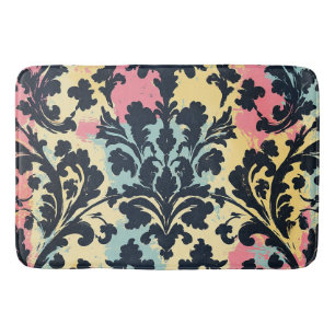 Tapis De Bain Motif de flourish damassé vintage
