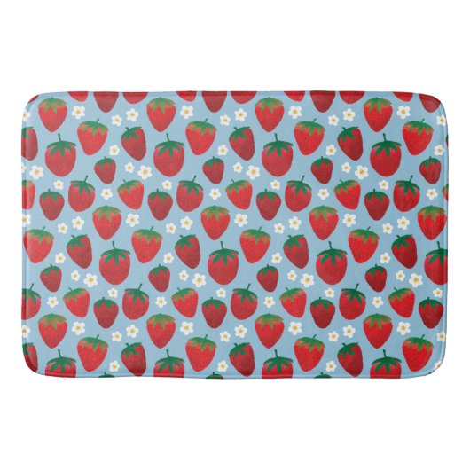 Tapis De Bain Motif de fraises sucrées (Devant)