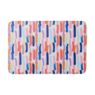Tapis De Bain Motif de frappe de pinceau coloré