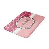 Tapis De Bain Motif de girafe rose (Angle)