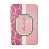 Tapis De Bain Motif de girafe rose (Devant (Vertical))