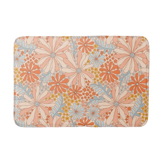 Tapis De Bain Motif de jardin à fleurs rétro (Devant)
