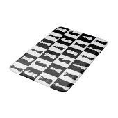 Tapis De Bain Motif de jeu d'échecs noir et blanc (Angle)