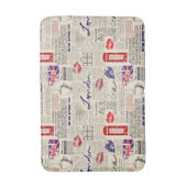 Tapis De Bain Motif de journal de Londres (Devant (Vertical))