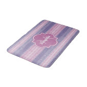 Tapis De Bain Motif de Knit violet élégant avec Monogramme et no (Angle)