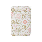 Tapis De Bain Motif de la Ancre d'or (Devant (Vertical))