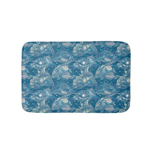 Tapis De Bain Motif de la mer tropicale (Devant)
