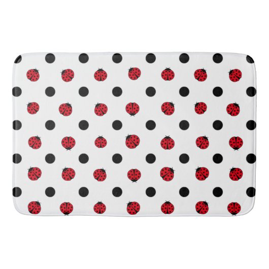 Tapis De Bain Motif de ladybug rétro (Devant)