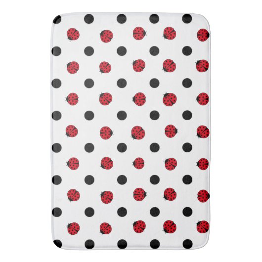 Tapis De Bain Motif de ladybug rétro (devant Vertical)