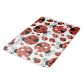 Tapis De Bain Motif De Ladybugs, Mignons Ladybugs, Red Ladybugs (Angle)