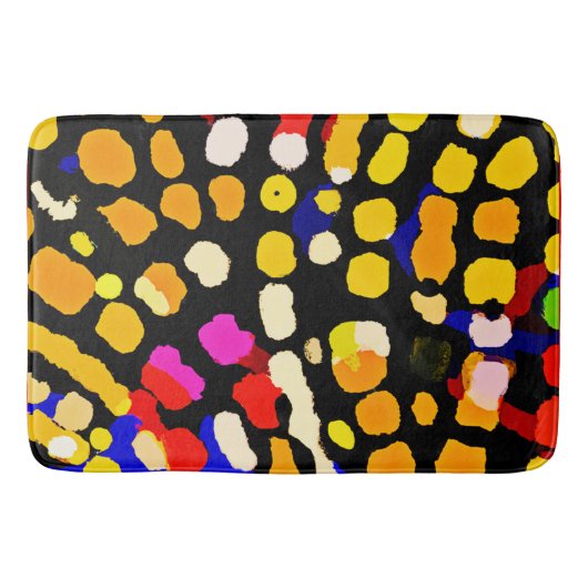 Tapis De Bain Motif de lecture couleur expressif (Devant)