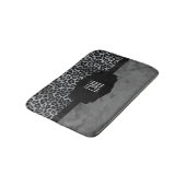 Tapis De Bain Motif de léopard gris et noir| DO-IT-YOURSELF Mono (Angle)