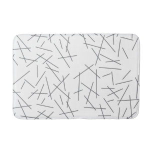 Tapis De Bain Motif de ligne graphique moderne, simple, désordon