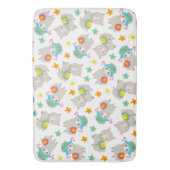 Tapis De Bain Motif De Llamas, Cute Llamas, Alpacas, Fleurs (devant Vertical)