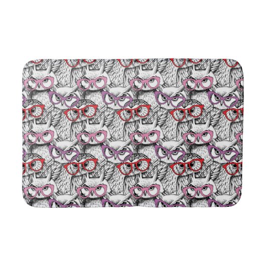 Tapis De Bain Motif de lunettes de hibou (Devant)