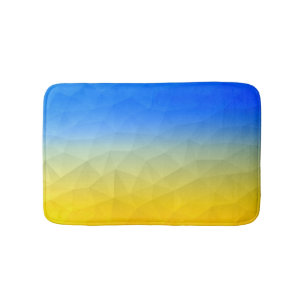 Tapis De Bain Motif de maillage géométrique bleu jaune Ukraine