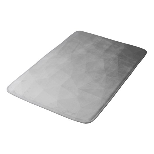 Tapis De Bain Motif de maillage géométrique gris (Angle)