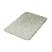 Tapis De Bain Motif de mandala Sage Green (Angle)