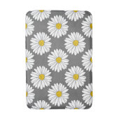 Tapis De Bain Motif de marguerite gris jaune blanc (Devant (Vertical))