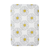 Tapis De Bain Motif de marguerite jaune et blanc (Devant (Vertical))