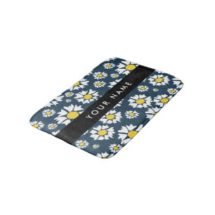 Tapis De Bain Motif de marguerite, marguerites blanches, Votre n