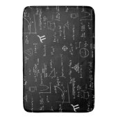 Tapis De Bain Motif de mathématiques noir et blanc moderne (devant Vertical)