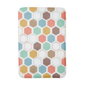 Tapis De Bain Motif de module de ruche d'abeille (Devant (Vertical))