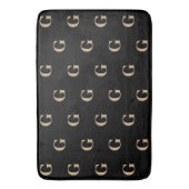 Tapis De Bain Motif de monogramme noir et tan (devant Vertical)
