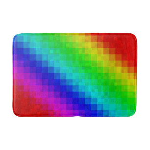 Tapis De Bain Motif de mosaïque arc-en-ciel,