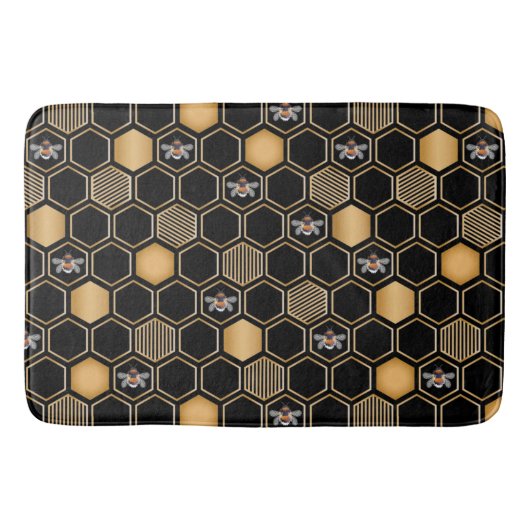 Tapis De Bain Motif de nid d'abeille (Devant)