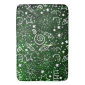 Tapis De Bain Motif de Noël blanc vert (devant Vertical)