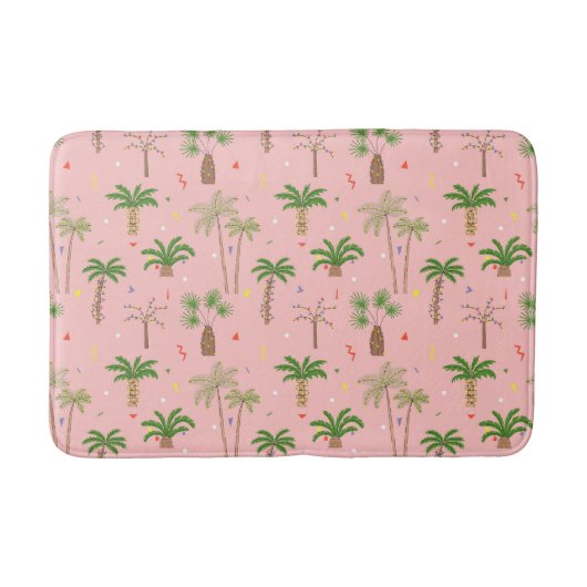 Tapis De Bain Motif de palmiers de Noël tropicaux (Devant)