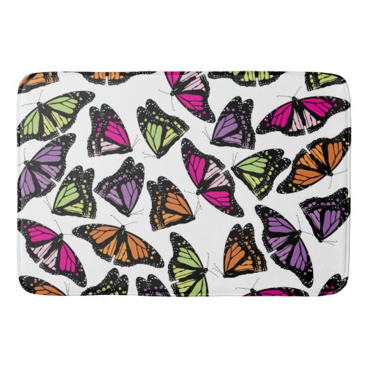 Tapis De Bain Motif de papillons colorés (Devant)