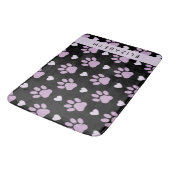 Tapis De Bain Motif De Pâtes, Pâtes Lilac, Coeurs, Votre Nom (Angle)