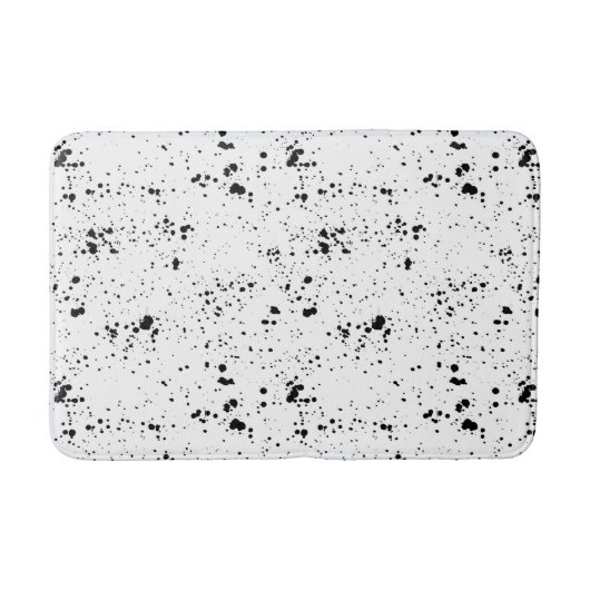 Tapis De Bain Motif de peinture noire (Devant)